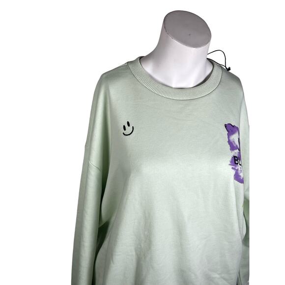 Scotch & Soda Sweatshirt Womens Large In Bloom Mint Green 100% Organic Cotton - Picture 2 of 8